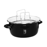 Telo Black Enamel On Steel Deep Fryer