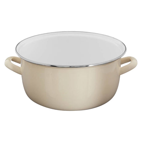 Telo Cream Enamel On Steel Deep Fryer