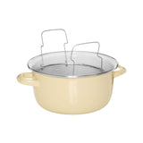 Telo Cream Enamel On Steel Deep Fryer