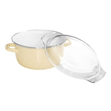 Telo Cream Enamel On Steel Deep Fryer