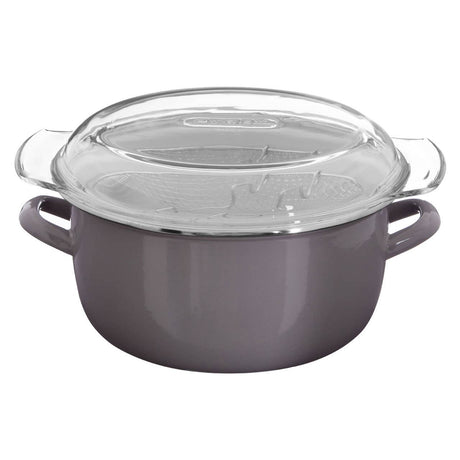 Telo Grey Enamel Deep Fryer