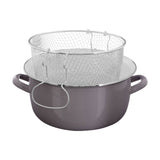 Telo Grey Enamel Deep Fryer