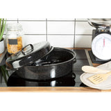 Carvara Black Enamel Small Casserole Dish