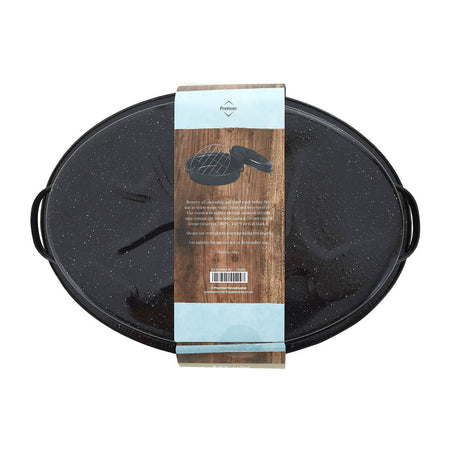 Carvara Black Enamel Small Casserole Dish