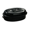 Carvara Black Enamel Large Casserole Dish