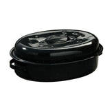Carvara Black Enamel Large Casserole Dish