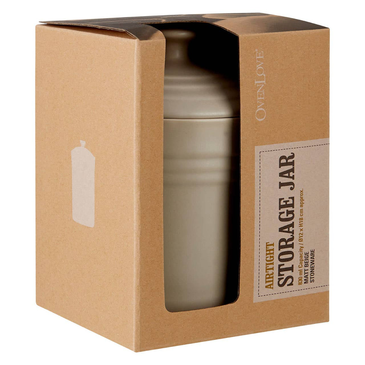 OvenLove Beige Stoneware Canister