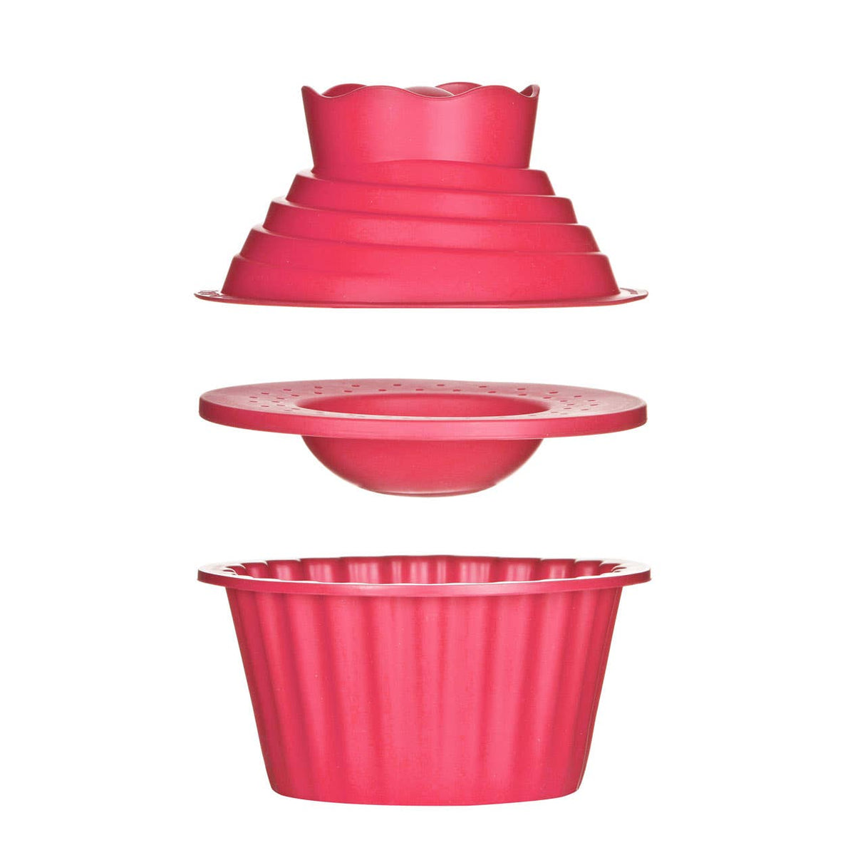 3Pc Hot Pink Giant Cupcake Set