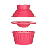 3Pc Hot Pink Giant Cupcake Set