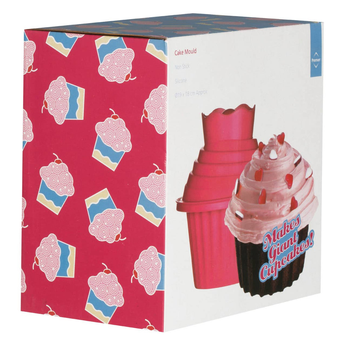 3Pc Hot Pink Giant Cupcake Set