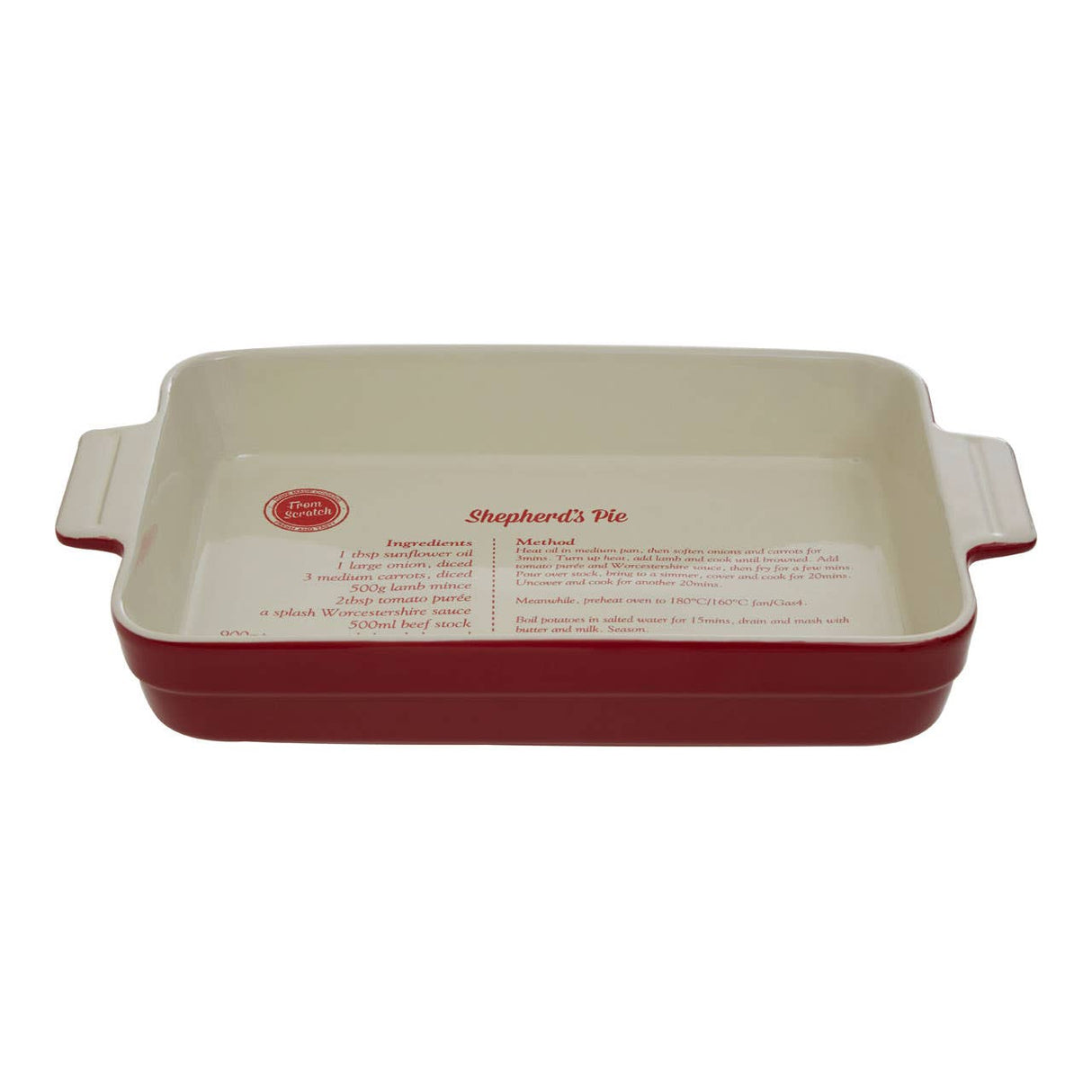 From Scratch Red Stoneware 3300ml Oven Dish