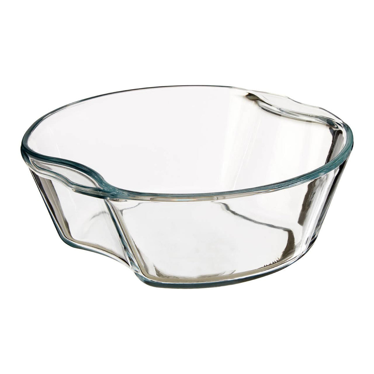 Large Round Glass Casserole Dish
