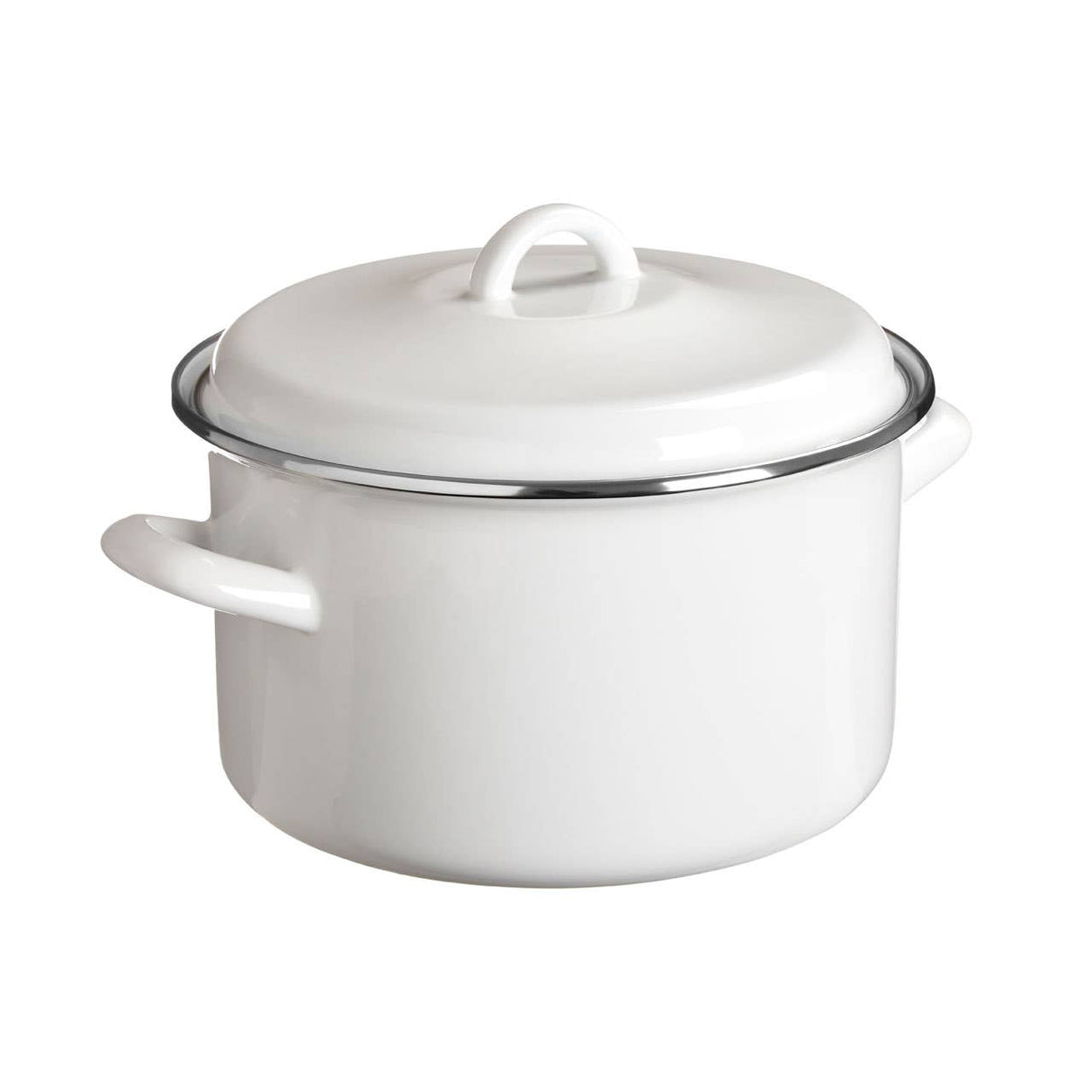 Porter 4700ml White Enamel Casserole Dish