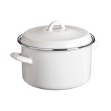 Porter 4700ml White Enamel Casserole Dish