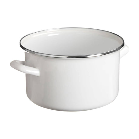Porter 4700ml White Enamel Casserole Dish
