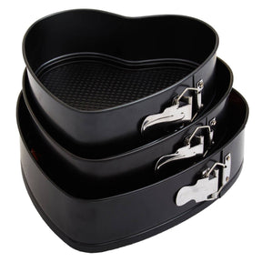 From Scratch Set Of Three Heart Shaped Springform Cake Tins