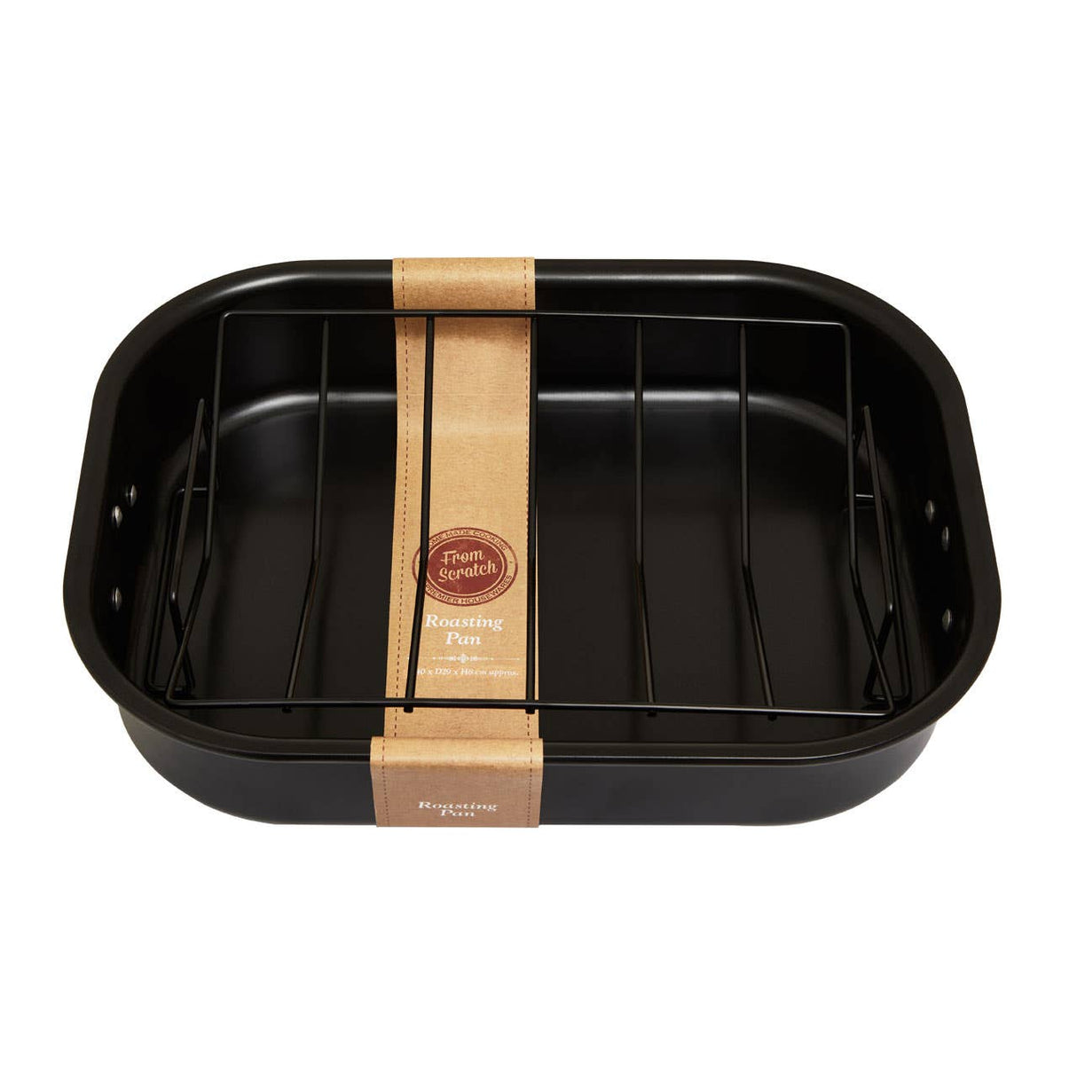 From Scratch Large Black Roasting Pan With Rack
