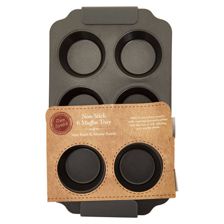 From Scratch Grey Six Cup Muffin Tray