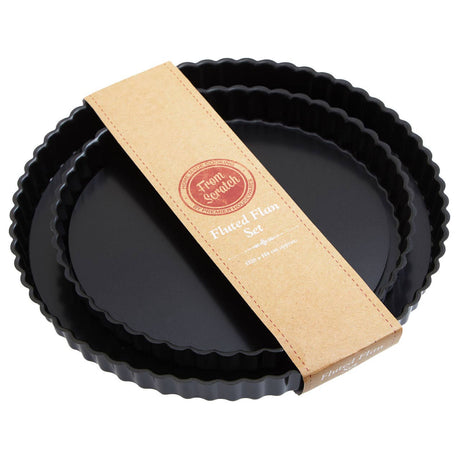 From Scratch Set Of Two Fluted Flan Dishes