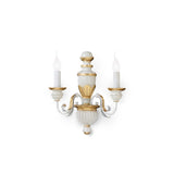 Elegant Firenze White and Gold Twin Wall Sconce