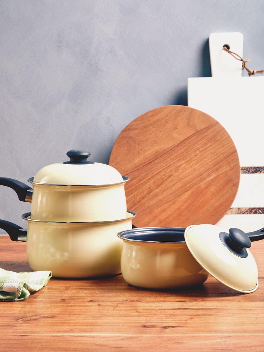 Viggo 3Pc Cream Belly Pan Set