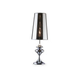 Alfiere Modern Smoky Glass Table Lamp with Translucent Shade