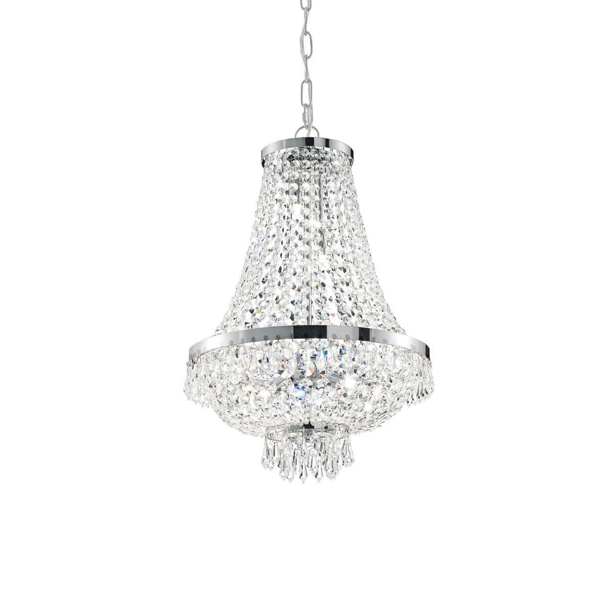 Caesar Six-Light Chrome Pendant Chandelier