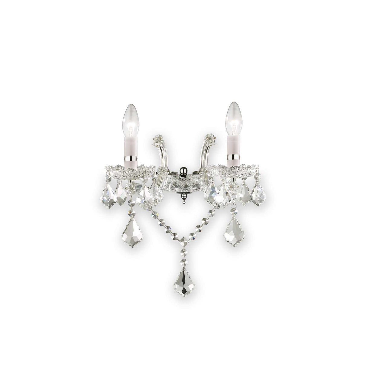 Florian Traditional Twin Chrome Wall Sconce