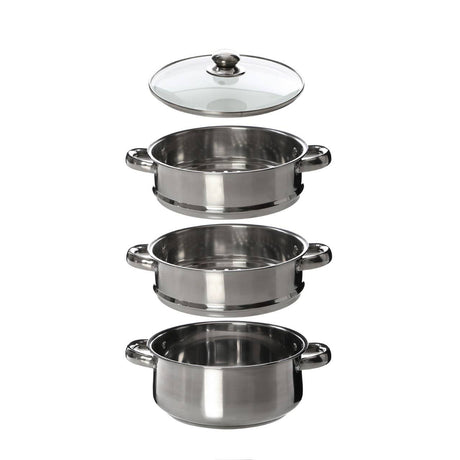 Stainless Steel Steamer With 6 Handles