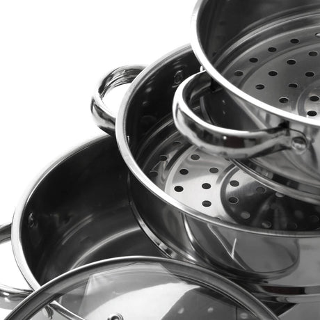 Stainless Steel Steamer With 6 Handles