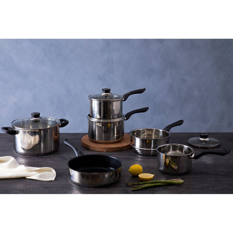 Avery 6Pc Stainless Steel Cookware Set