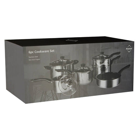 Avery 6Pc Stainless Steel Cookware Set