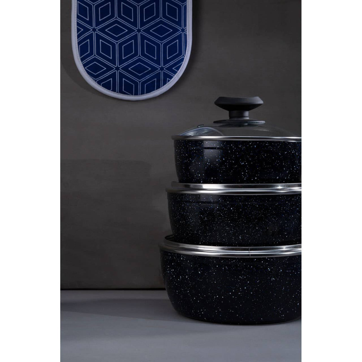Stoneflam 16cm Saucepan With Glass Lid