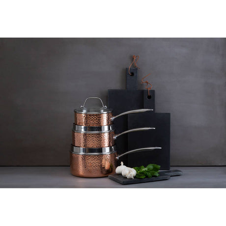 Minerva Medium Hammered Saucepan