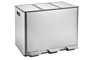 Rex 45L Satin Stainless Steel 3 Compartment Recycle Bin