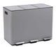 Rex 45L Matte Grey 3 Compartment Recycle Bin
