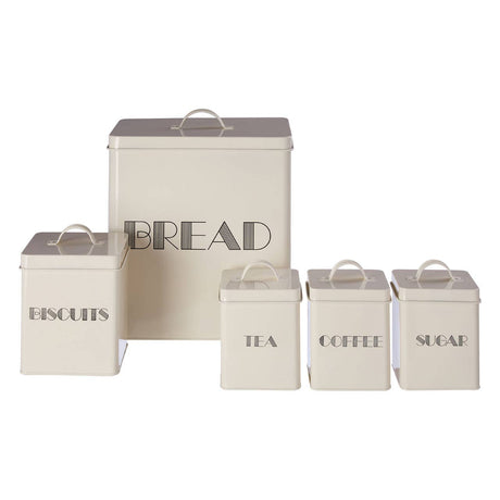 Easton 5 Pc Cream Finish Storage Set