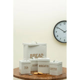 Easton 5pc Grey and Gold Enamel Storage Set