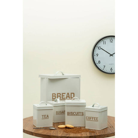 Easton 5pc Grey and Gold Enamel Storage Set