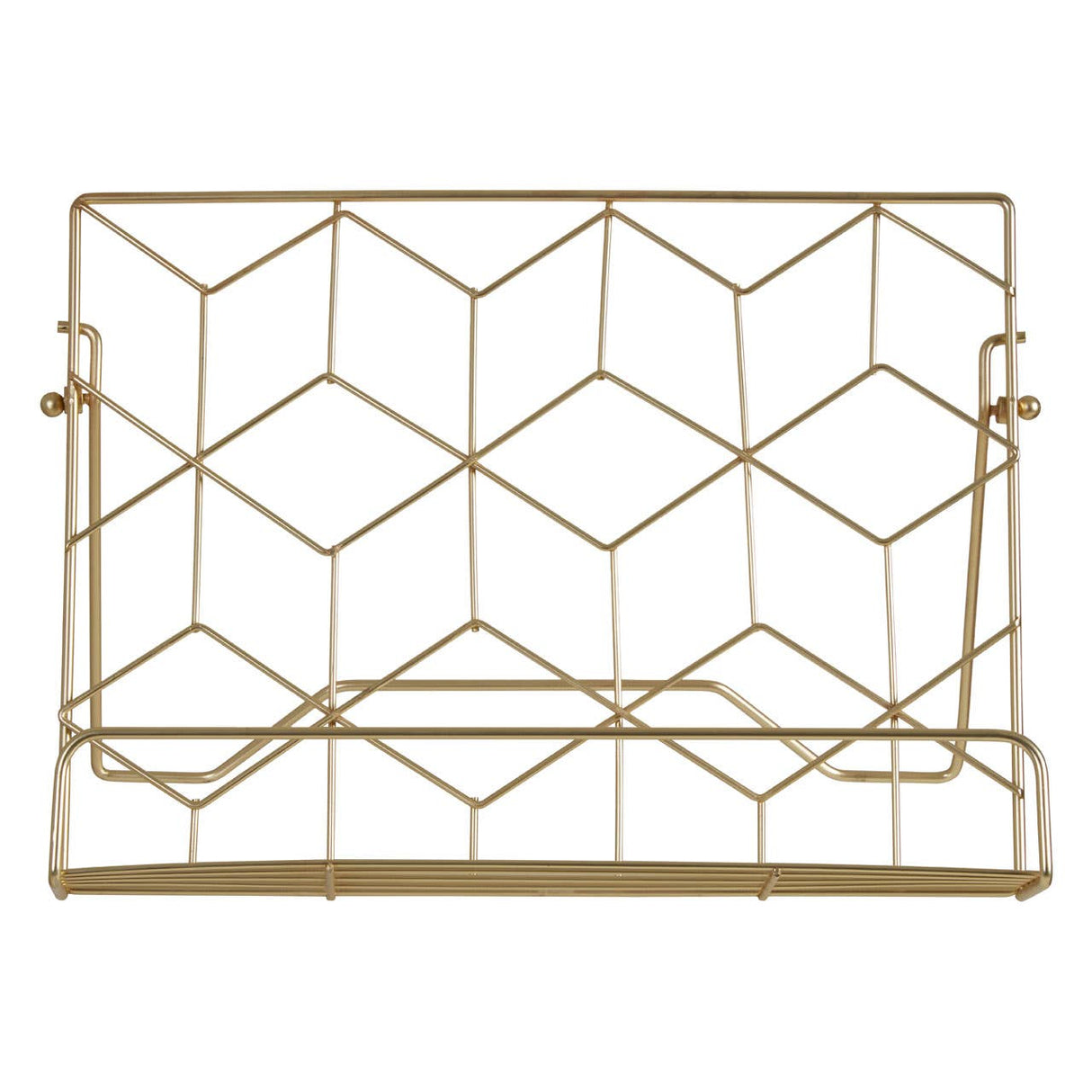Vertex Contour Matte Gold Finish Cookbook Stand
