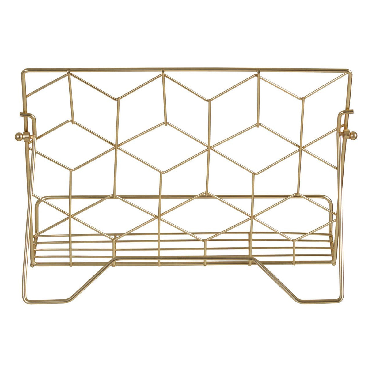 Vertex Contour Matte Gold Finish Cookbook Stand