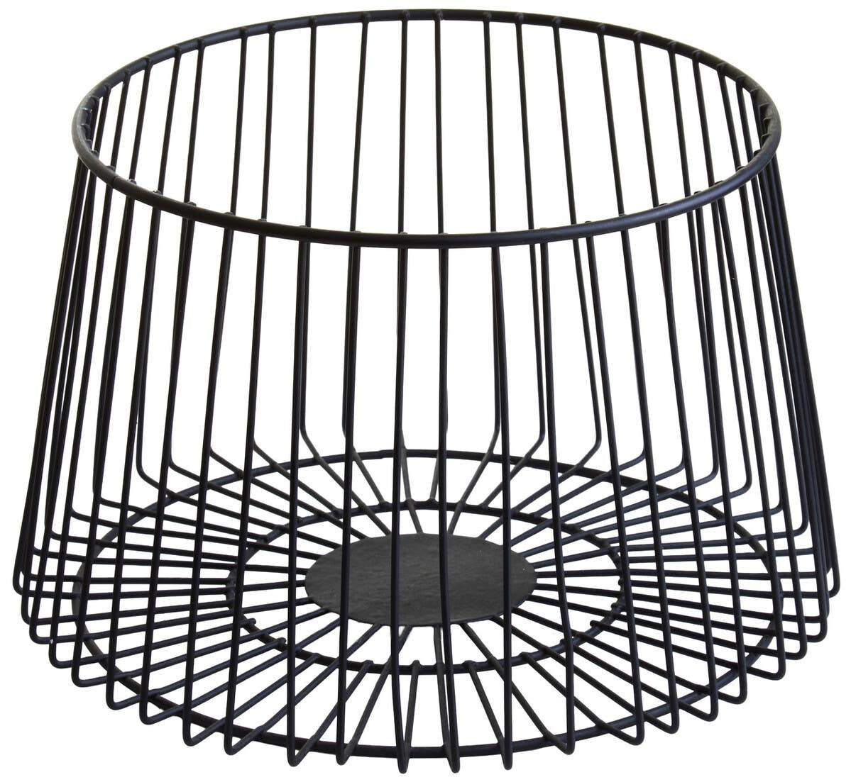Vertex Deco Matt Black Small Fruit Basket
