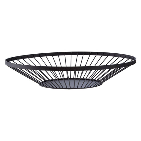 Emery Flat Fruit Basket With Matte Black Frame