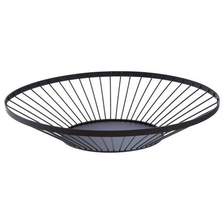 Emery Flat Fruit Basket With Matte Black Frame