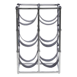 Mixology Six Bottle Silver Finish Wine Rack