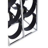 Mixology Six Bottle Silver Finish Wine Rack