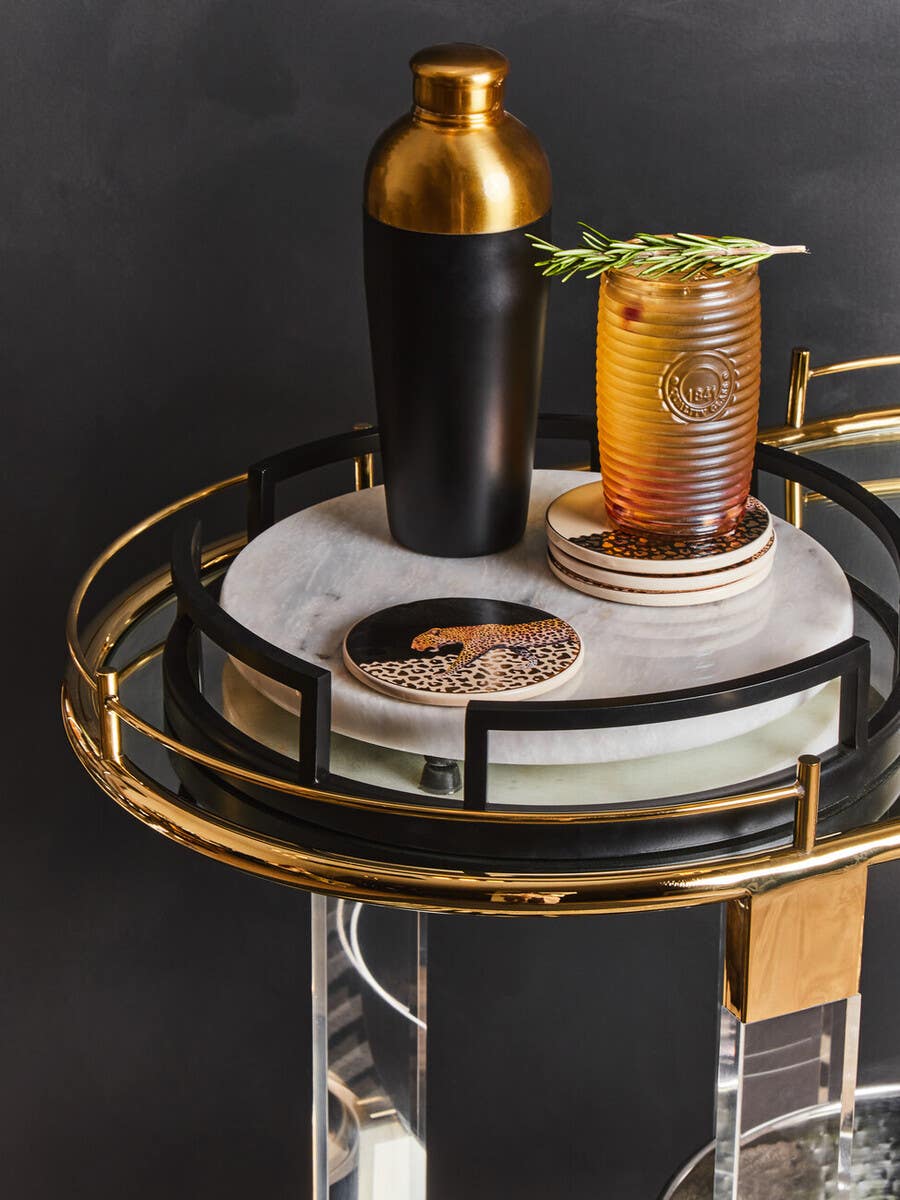 Mixology Gold Finish And Black Cocktail Shaker