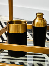 Mixology Gold Finish And Black Cocktail Shaker