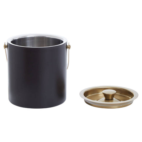 Mixology Black And Gold Finish Ice Bucket