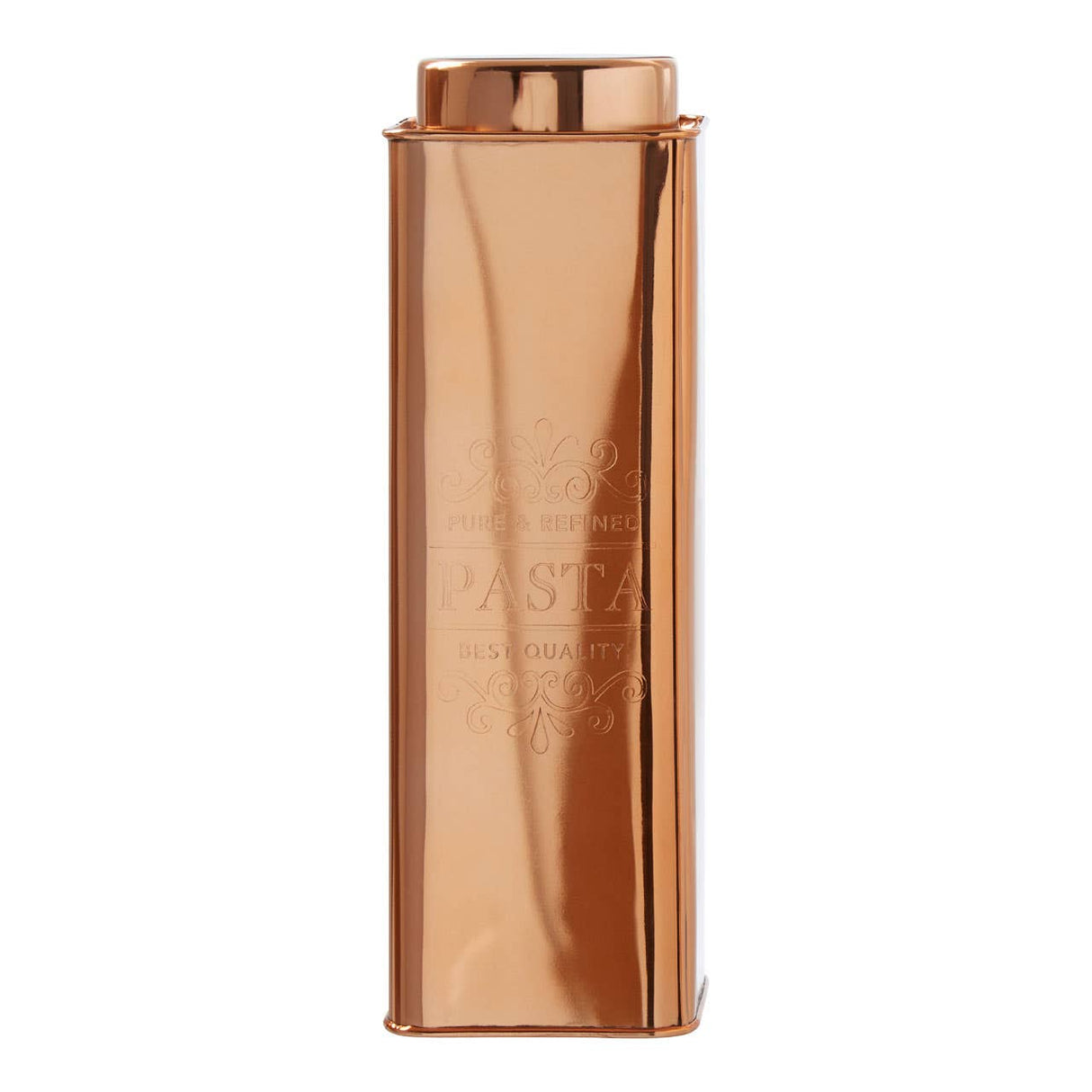 Chai Square Copper Finish Pasta Canister